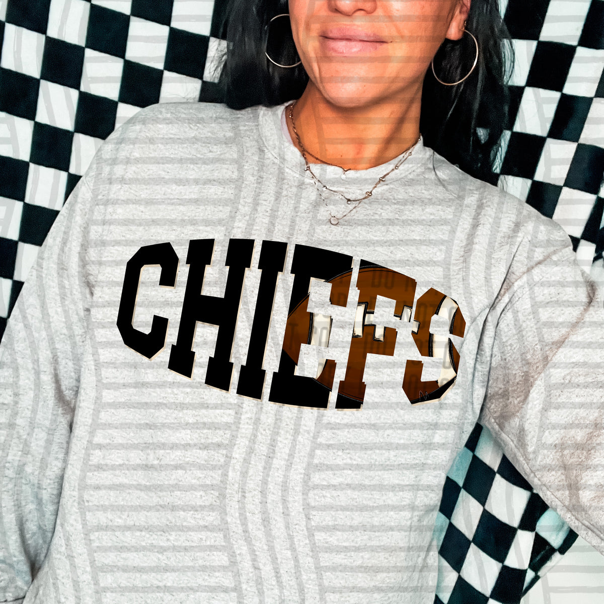 Chiefs varsity clipped football (Caplinger) DTF transfer