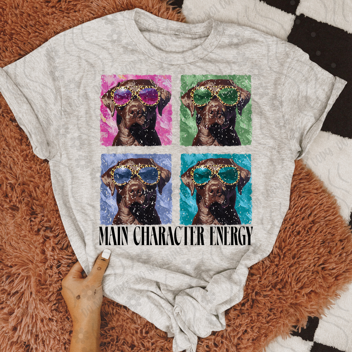 Choco Labrador Retro Vibe Main Character Energy 108282 DTF transfer