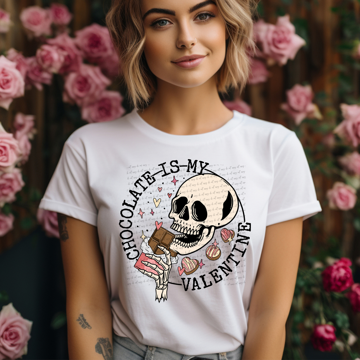 Chocolate Is My Valentine Full Color 81453 DTF Transfer