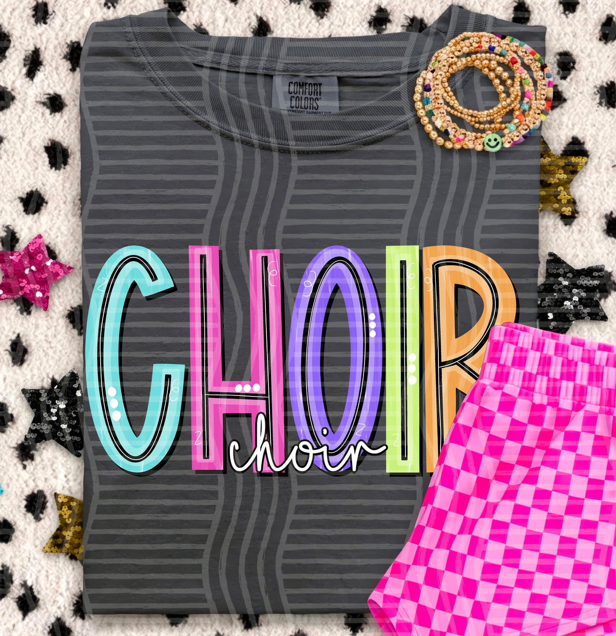 CHOIR-Colorful font (Caplinger) DTF Transfer