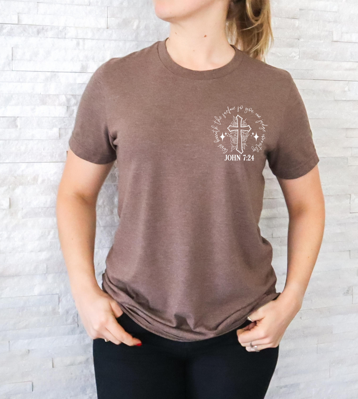 Christian and Tatted Look Beneath The Surface So You Can Judge Correctly John 7:24 WHITE Pocket Print 117245 DTF TRANSFER