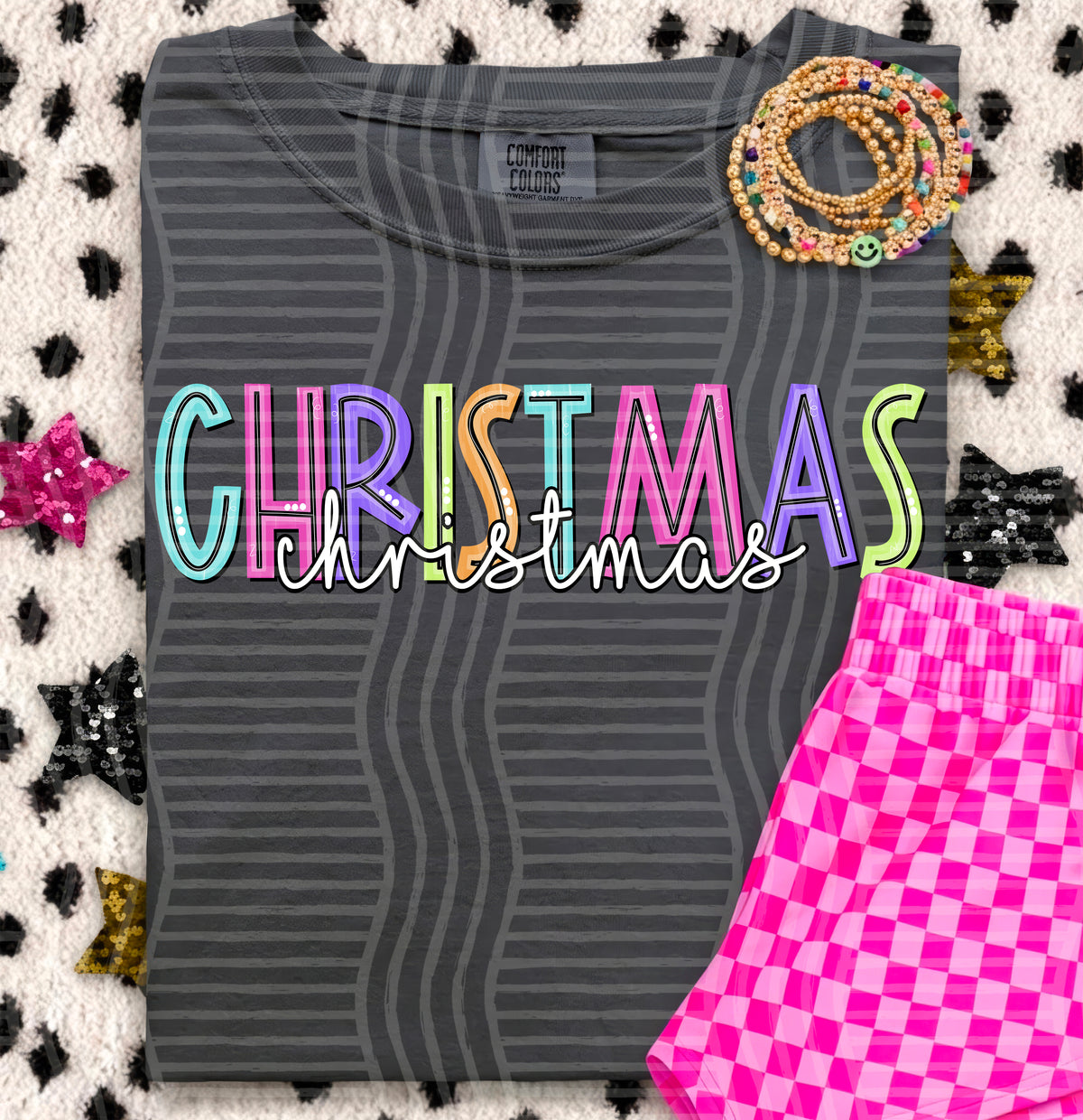 CHRISTMAS-Colorful font (Caplinger) DTF Transfer