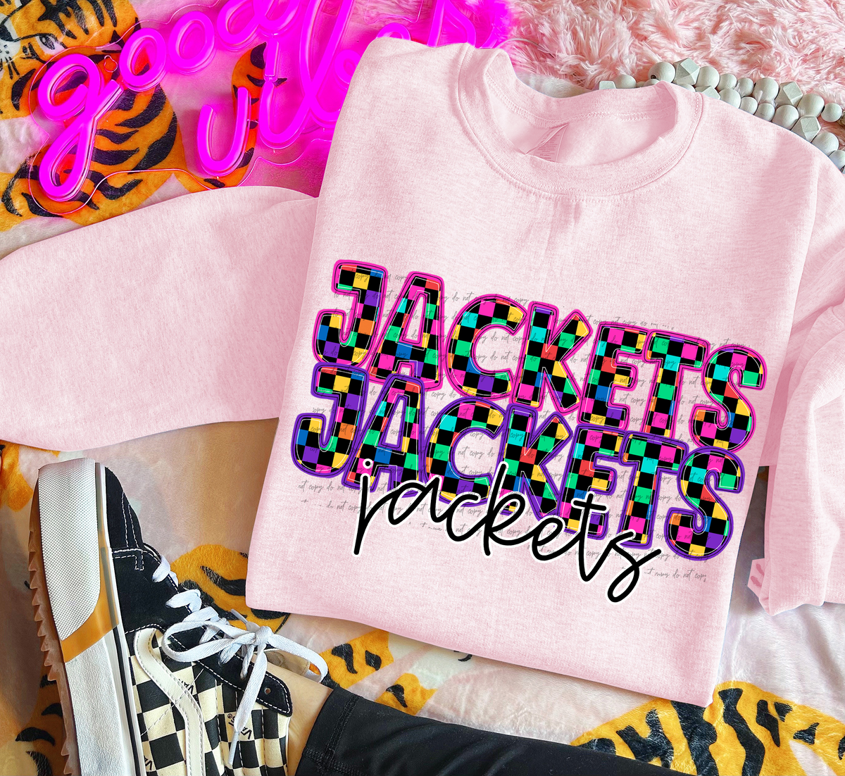 Jackets Colorful Checkered 76000 DTF Transfer