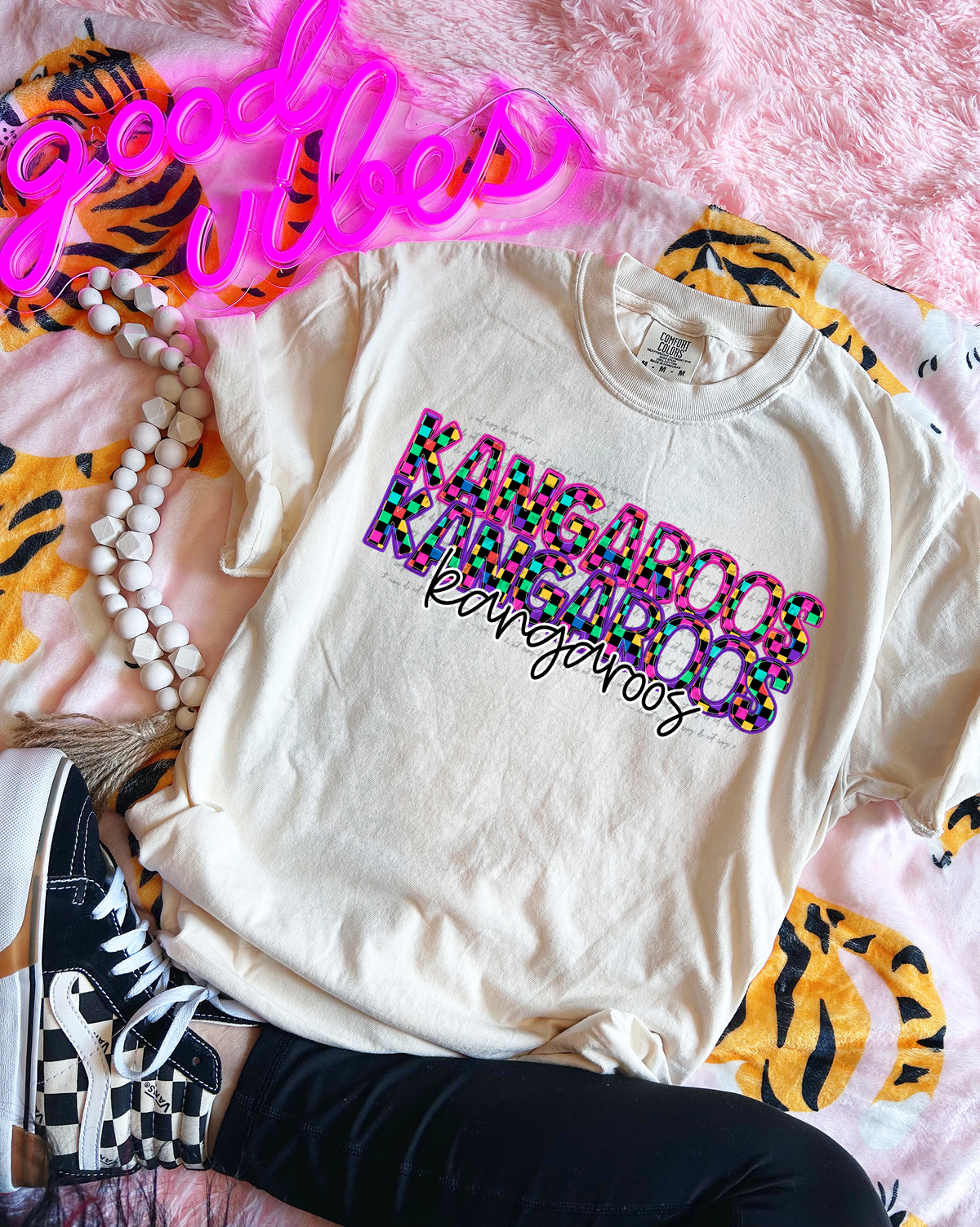 Kangaroos Colorful Checkered 76004 DTF Transfer