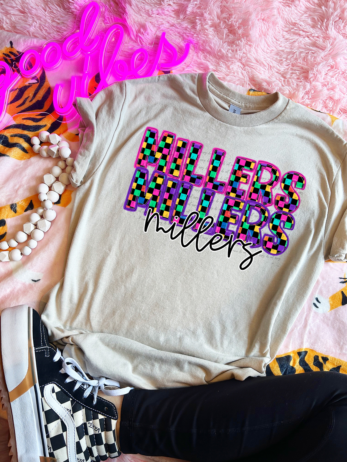 Millers Colorful Checkered 76009 DTF Transfer