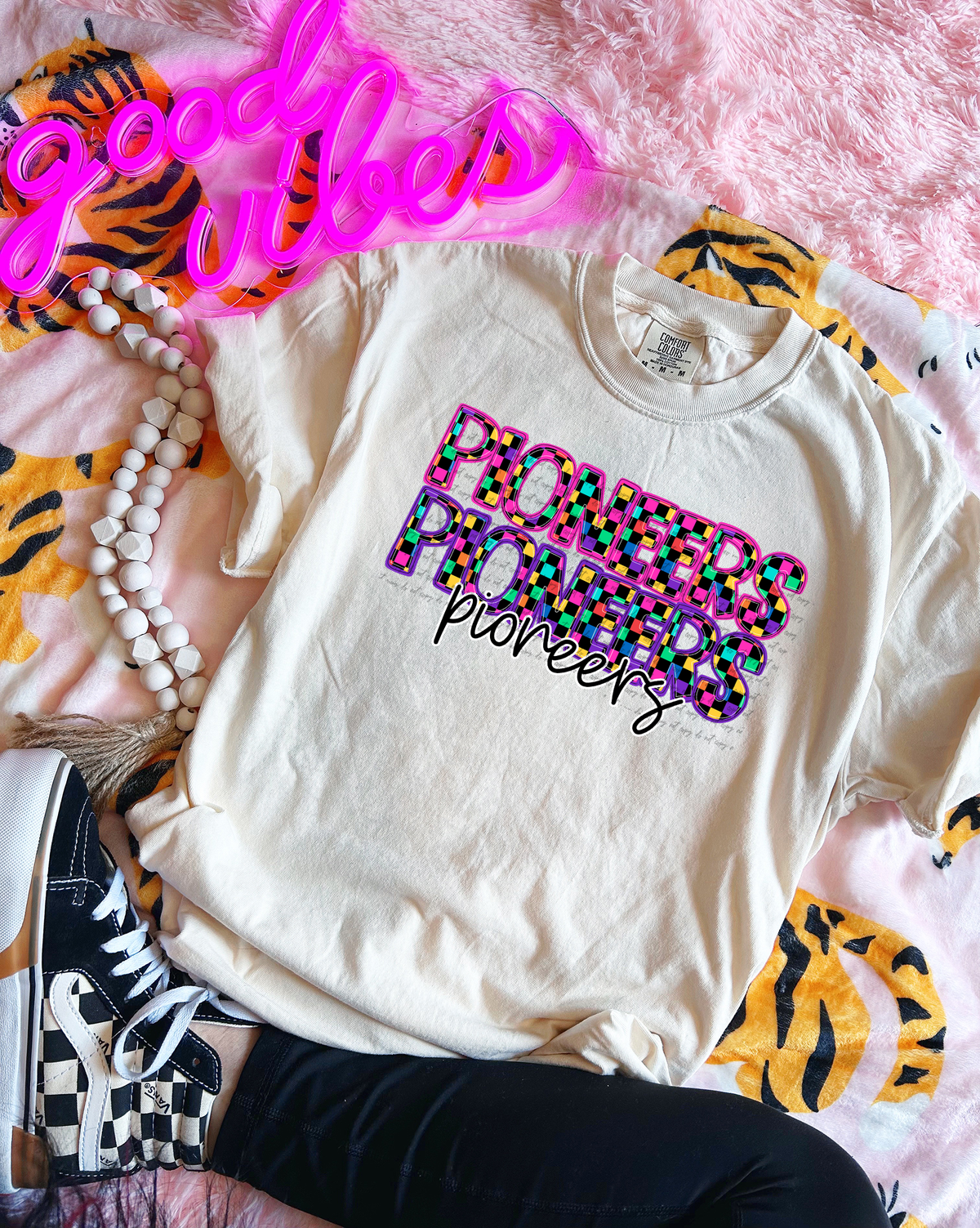 Pioneers Colorful Checkered 76016 DTF Transfer