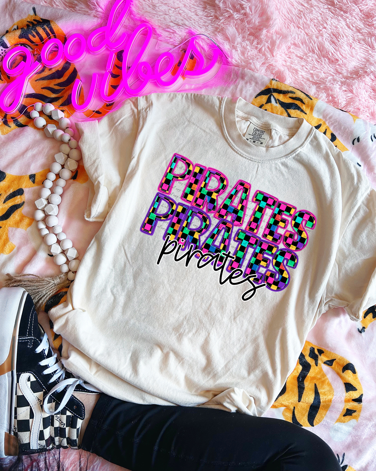 Pirates Colorful Checkered 76017 DTF Transfer