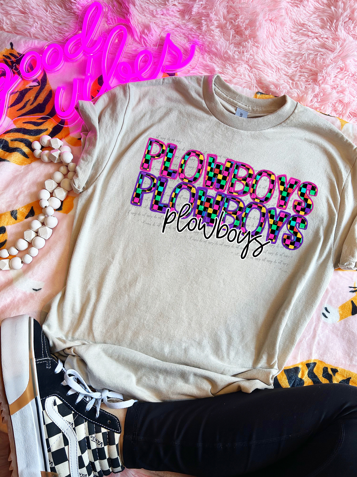 Plowboys Colorful Checkered 76018 DTF Transfer