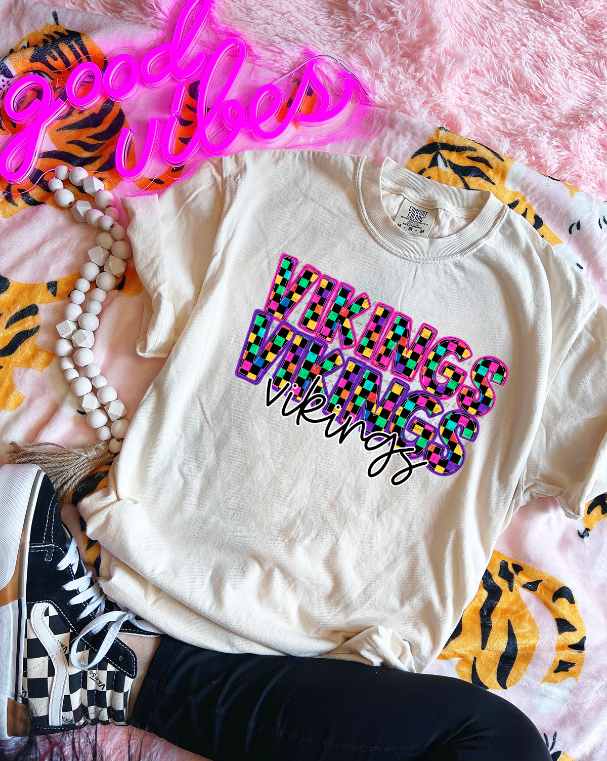 Vikings Colorful Checkered 76034 DTF Transfer