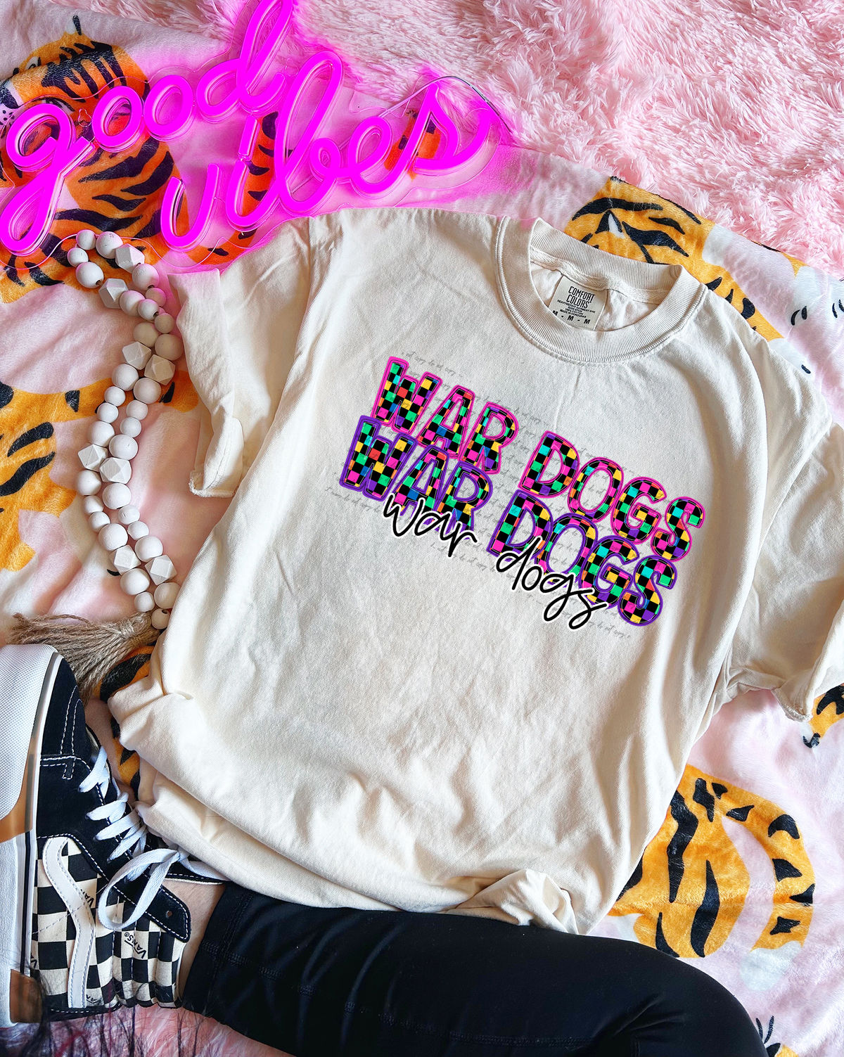 War Dogs Colorful Checkered 76035 DTF Transfer