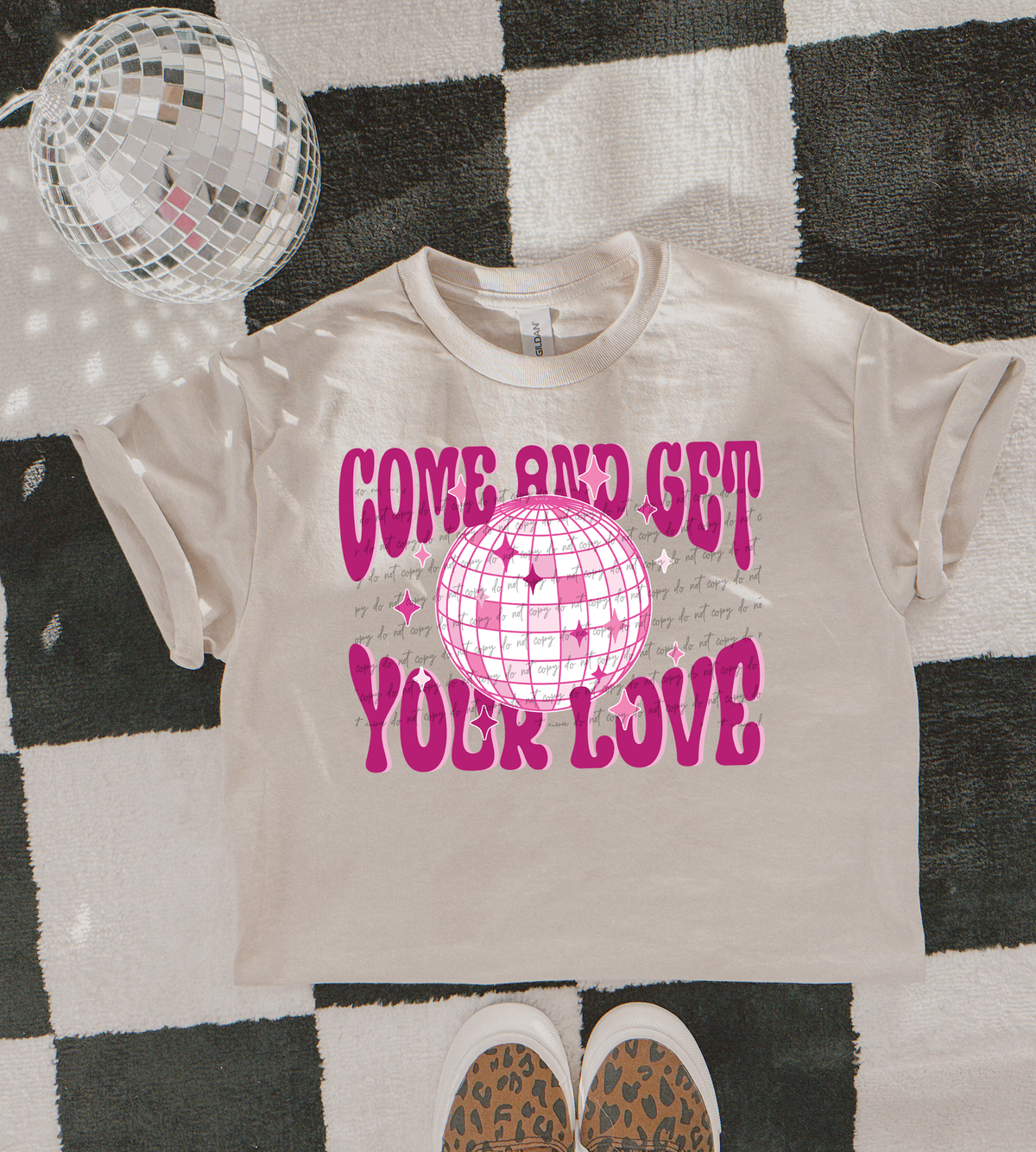 Come And Get Your Love Disco Ball 42467 DTF transfer
