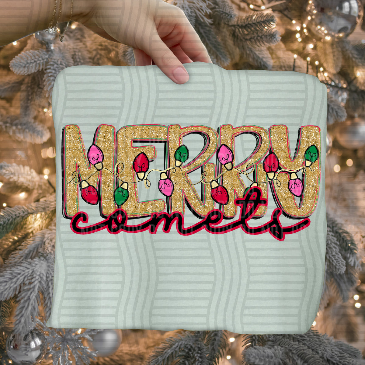 comets merry with lights (caplinger) DTF Transfer