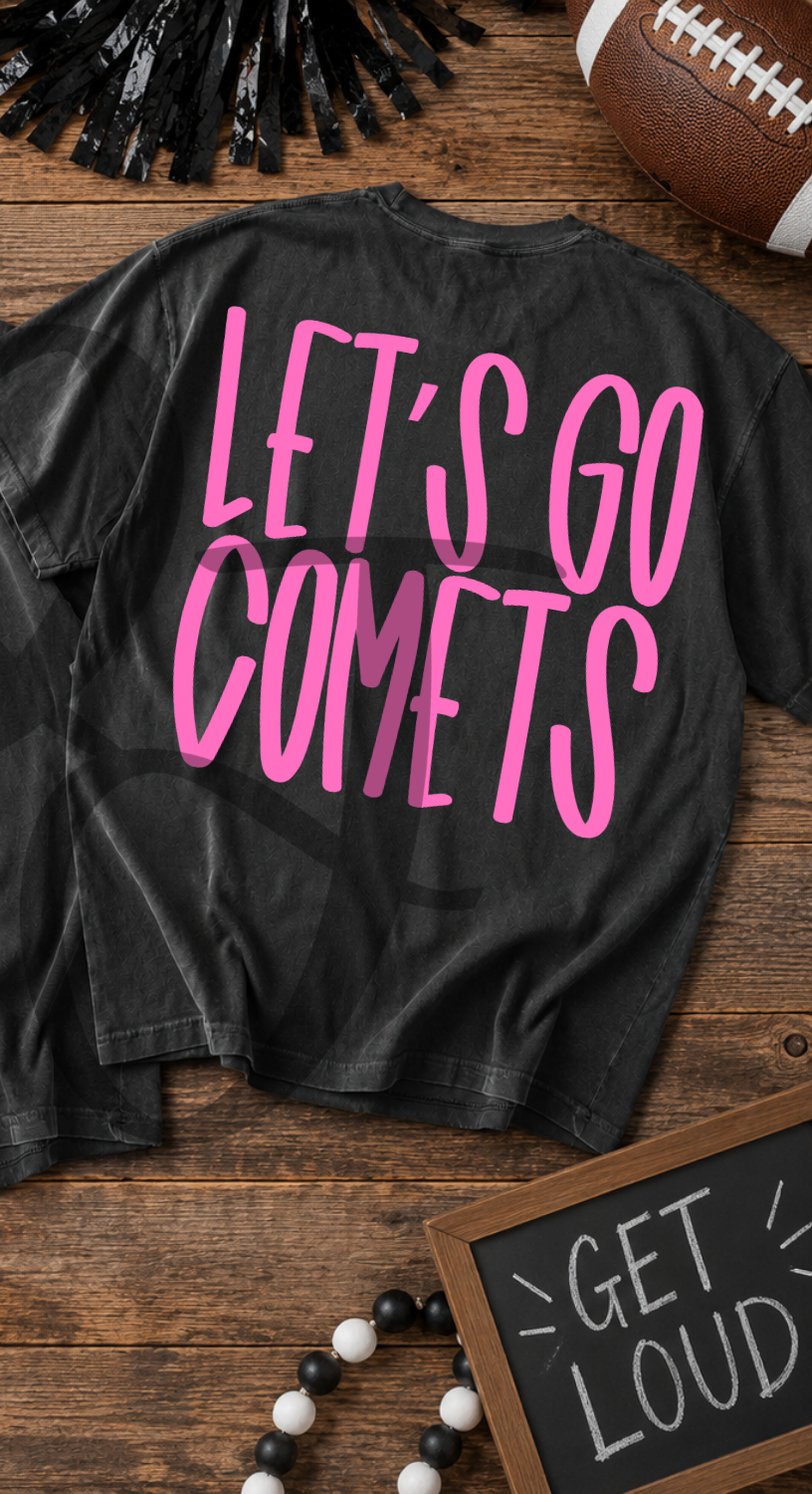 Lets go comets- pink (Parker) DTF Transfer