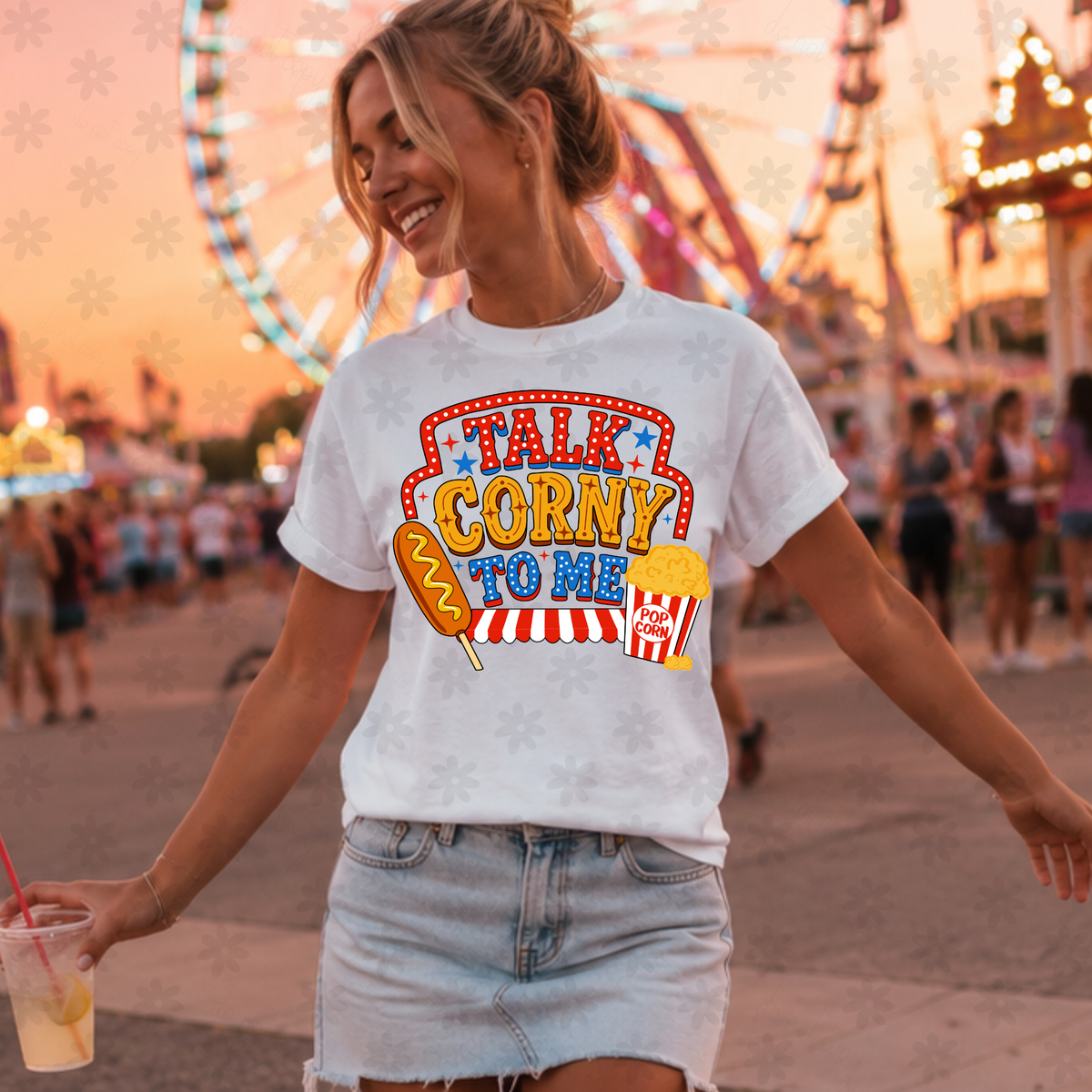 Talk corny to me carnival (Dyed) DTF Transfer