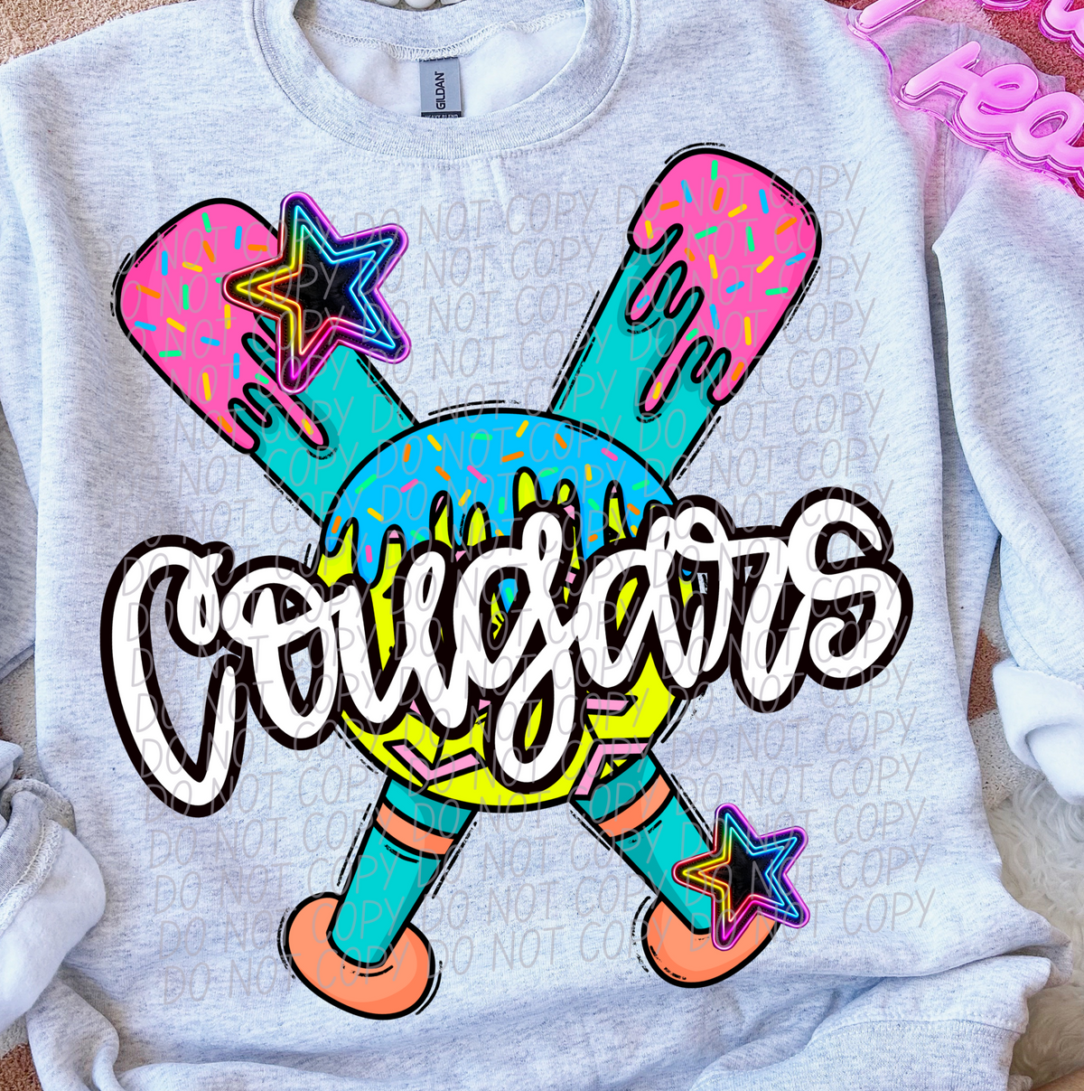 Dripping softball Cougars (CITY) DTF transfer