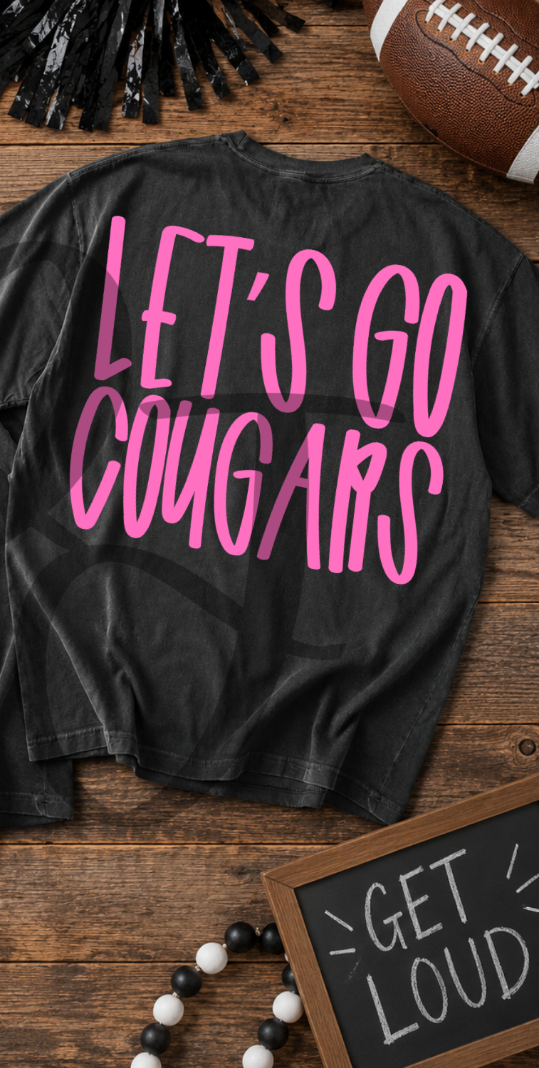 Lets go cougars- pink (Parker) DTF Transfer