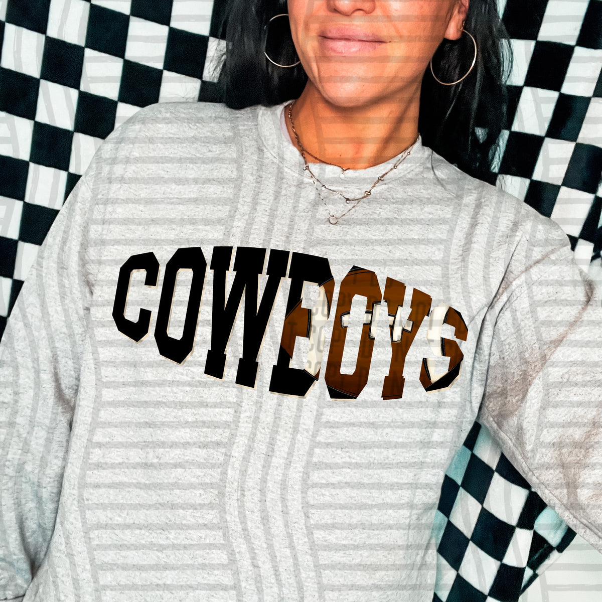 Cowboys varsity clipped football (Caplinger) DTF transfer
