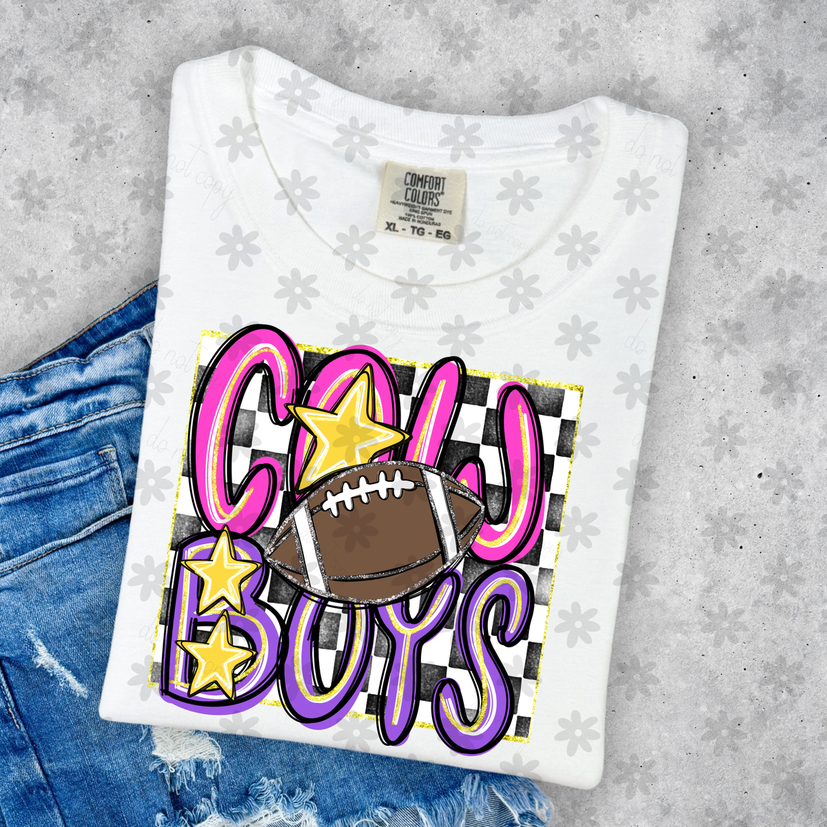 Cowboys Doodle Mascot (Dyed) DTF Transfer