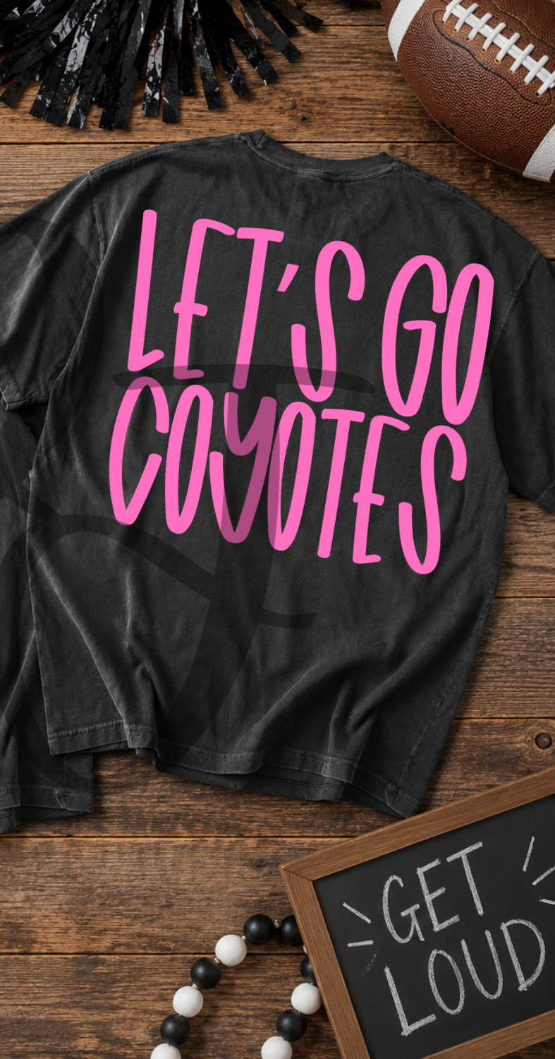 Lets go coyotes- pink (Parker) DTF Transfer