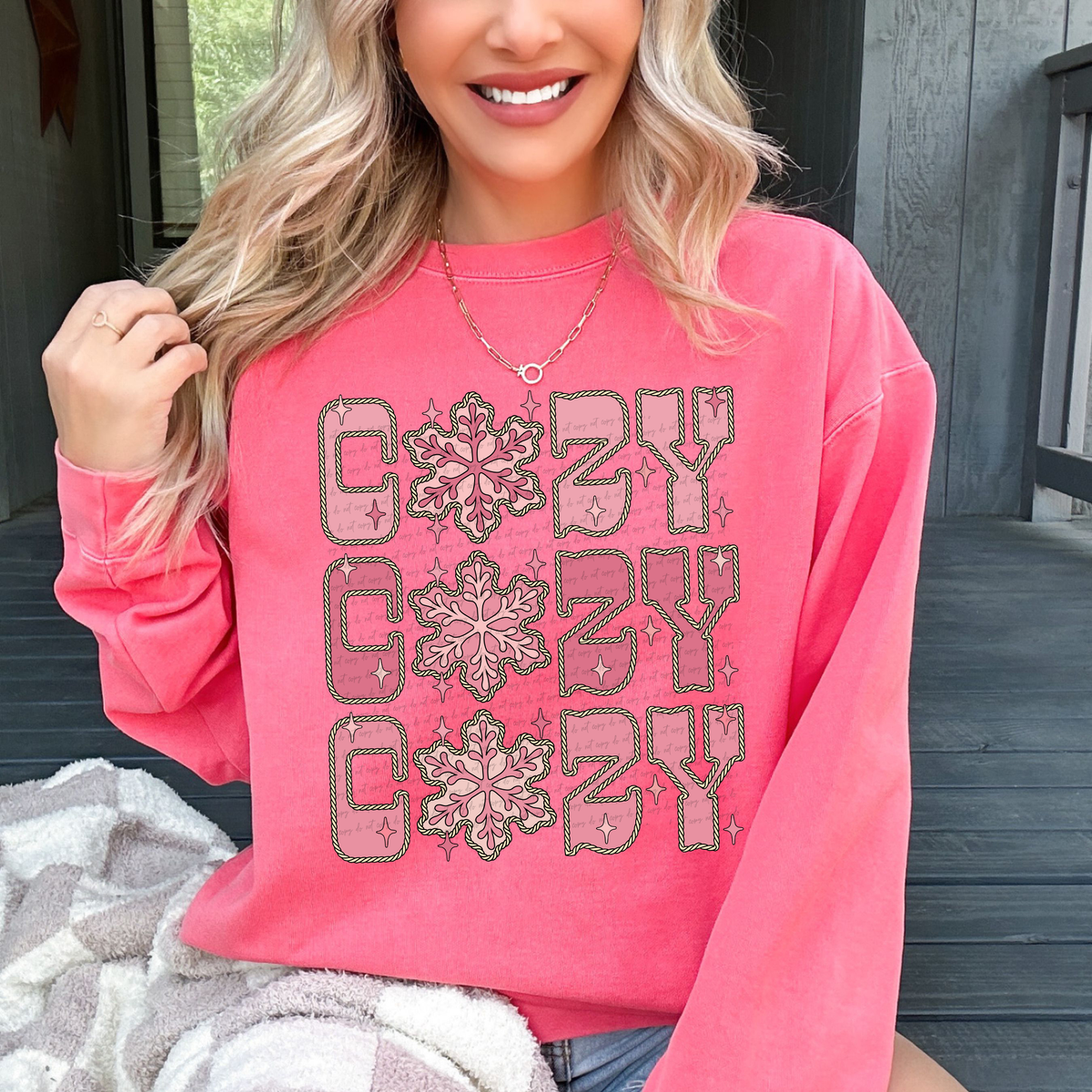 Cozy Rope Snowflake Stacked 81703 DTF Transfer