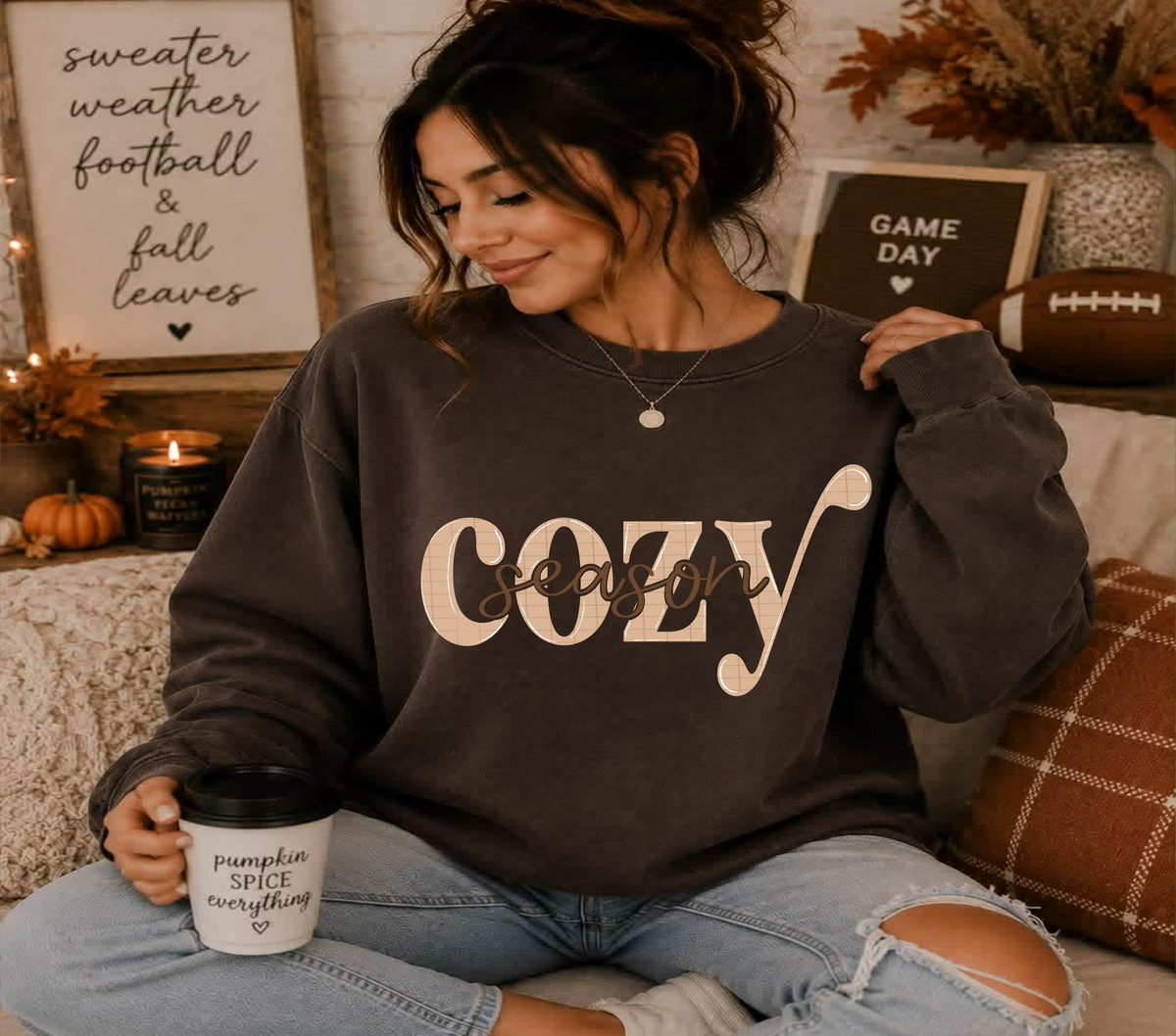 Cozy season brown (Linda) DTF Transfer