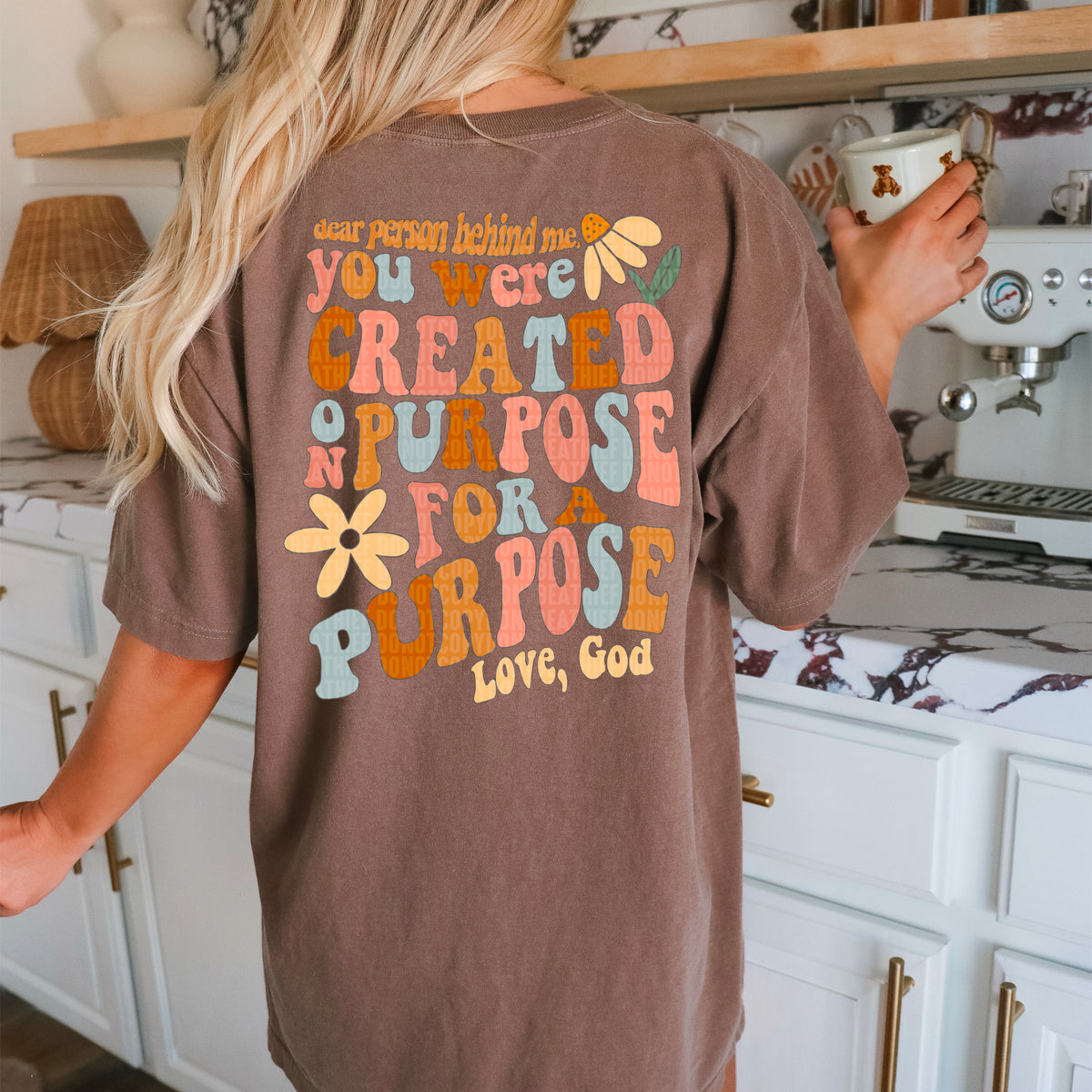 Dear person behind me you were created on purpose boho 103807 DTF transfer