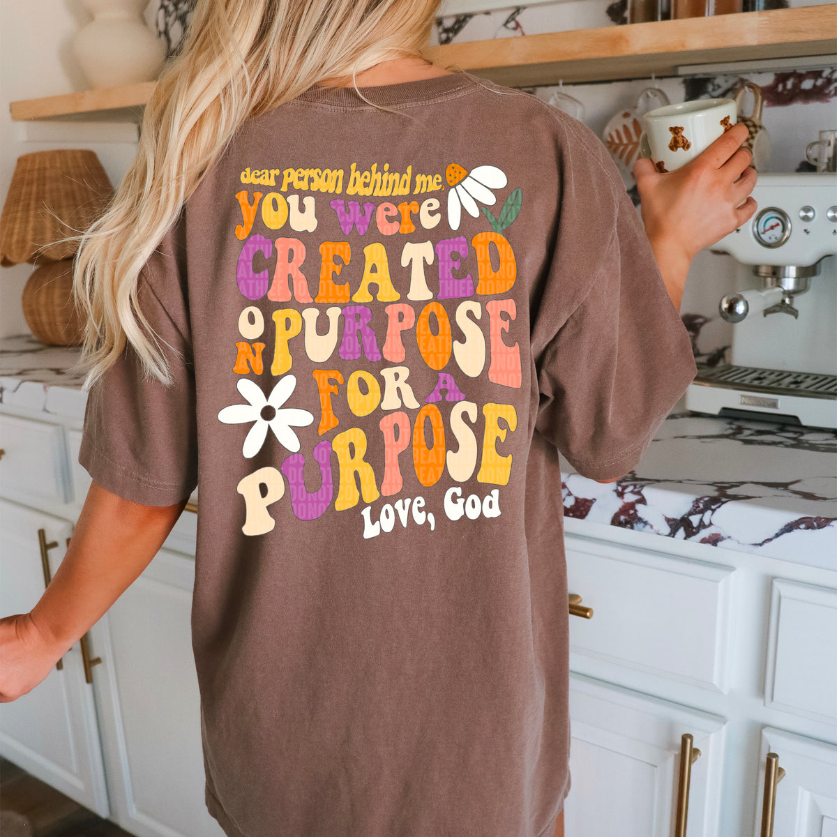 Dear person behind me you were created on purpose retro 103808 DTF transfer