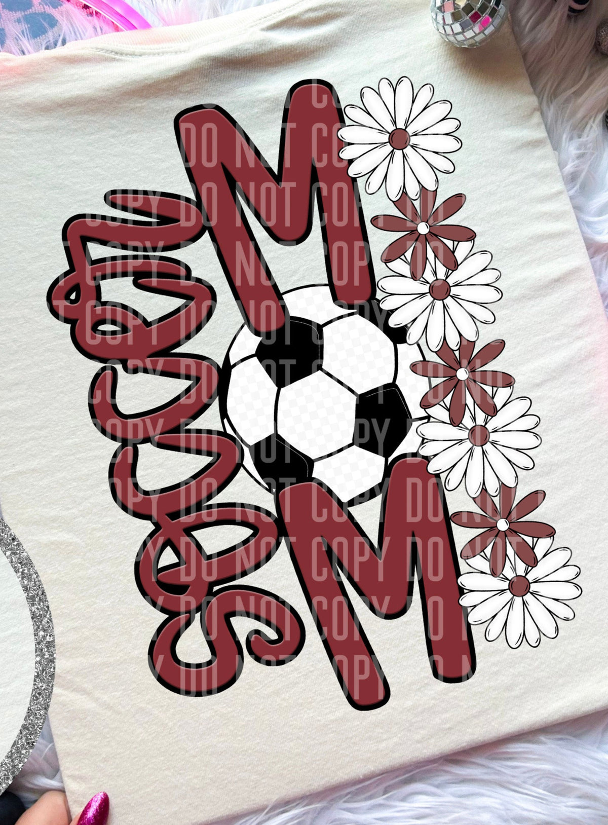 Soccer Mom Crimson BACK (Caplinger) DTF transfer