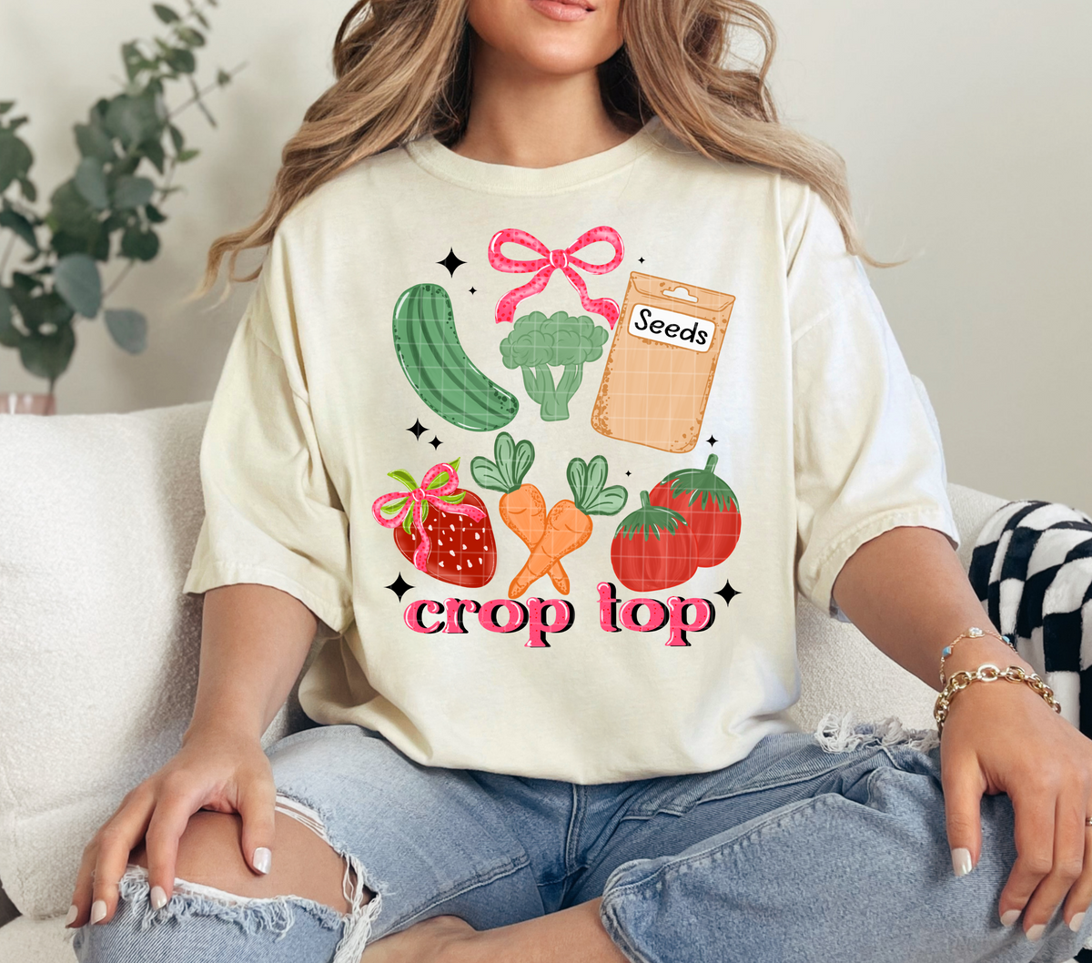 Crop top veggies (Linda) DTF Transfer
