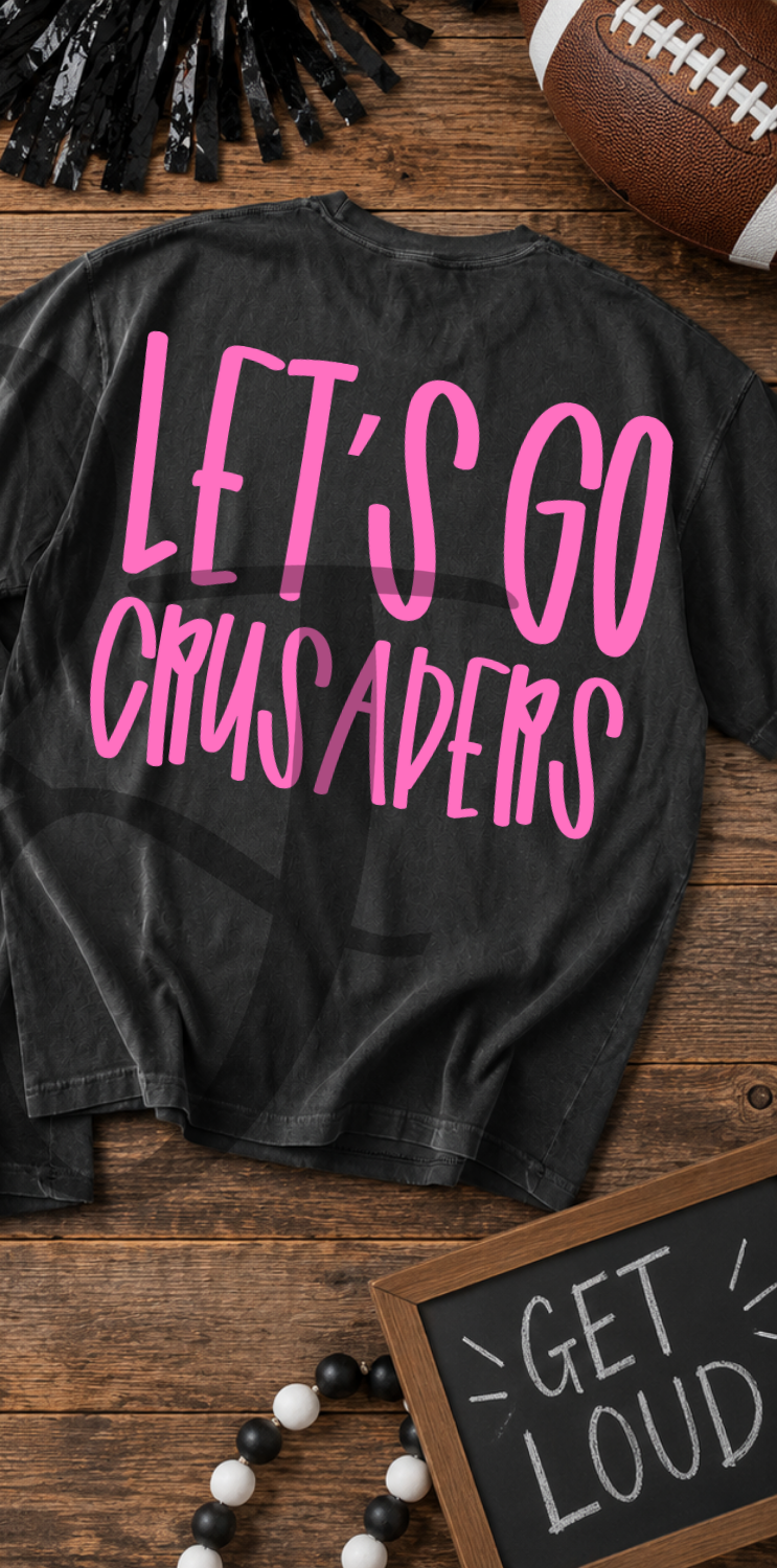 Lets go crusaders- pink (Parker) DTF Transfer