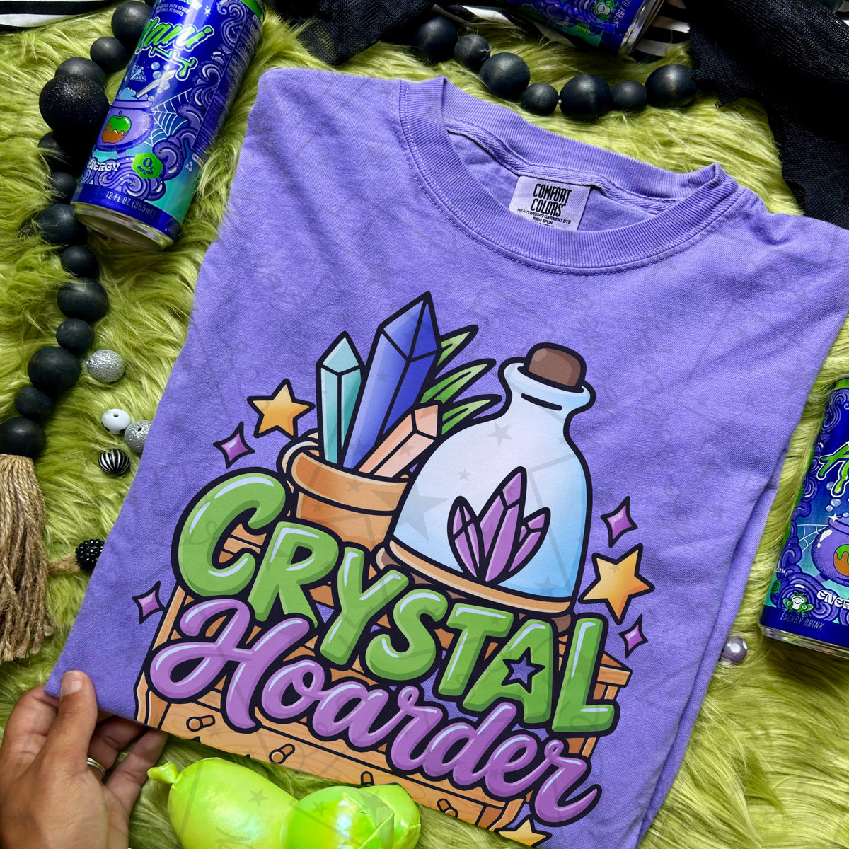 Crystal hoarder green and purple (HW) DTF Transfer