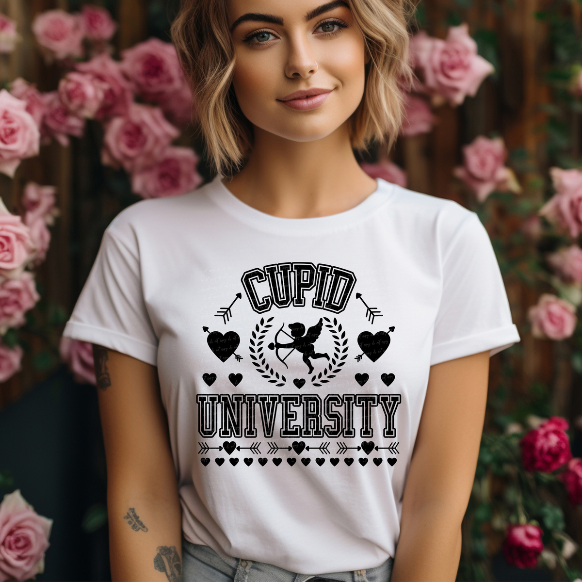 Cupid University Preppy Black 81462 DTF Transfer