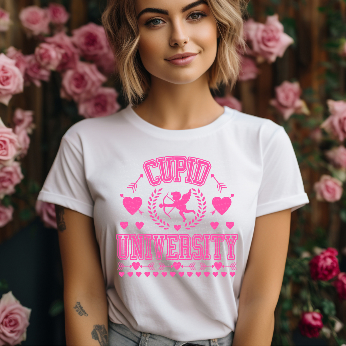 Cupid University Preppy Pink 81464 DTF Transfer