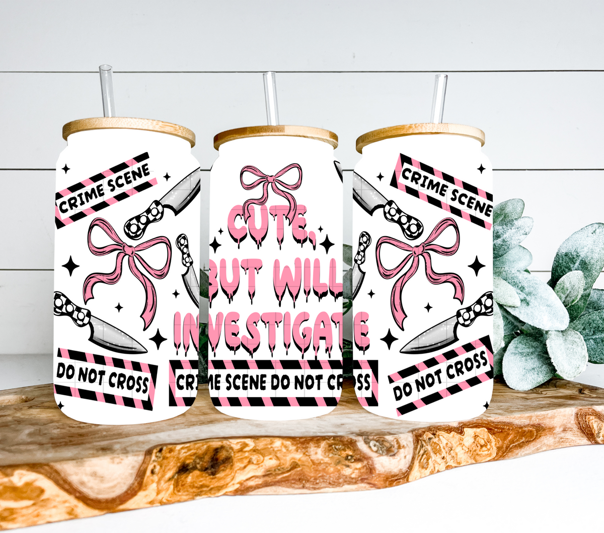 Cute but will investigate pink and black (Linda) UV DTF WRAP