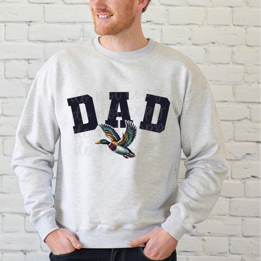 Black Font Dad with Duck (Parker) 102150 DTF transfer