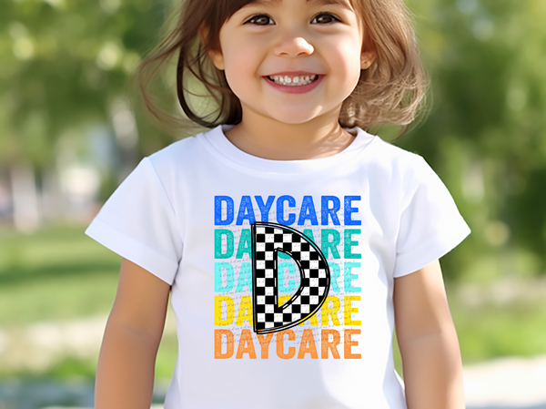 D Daycare Checkered 42000 DTF transfer