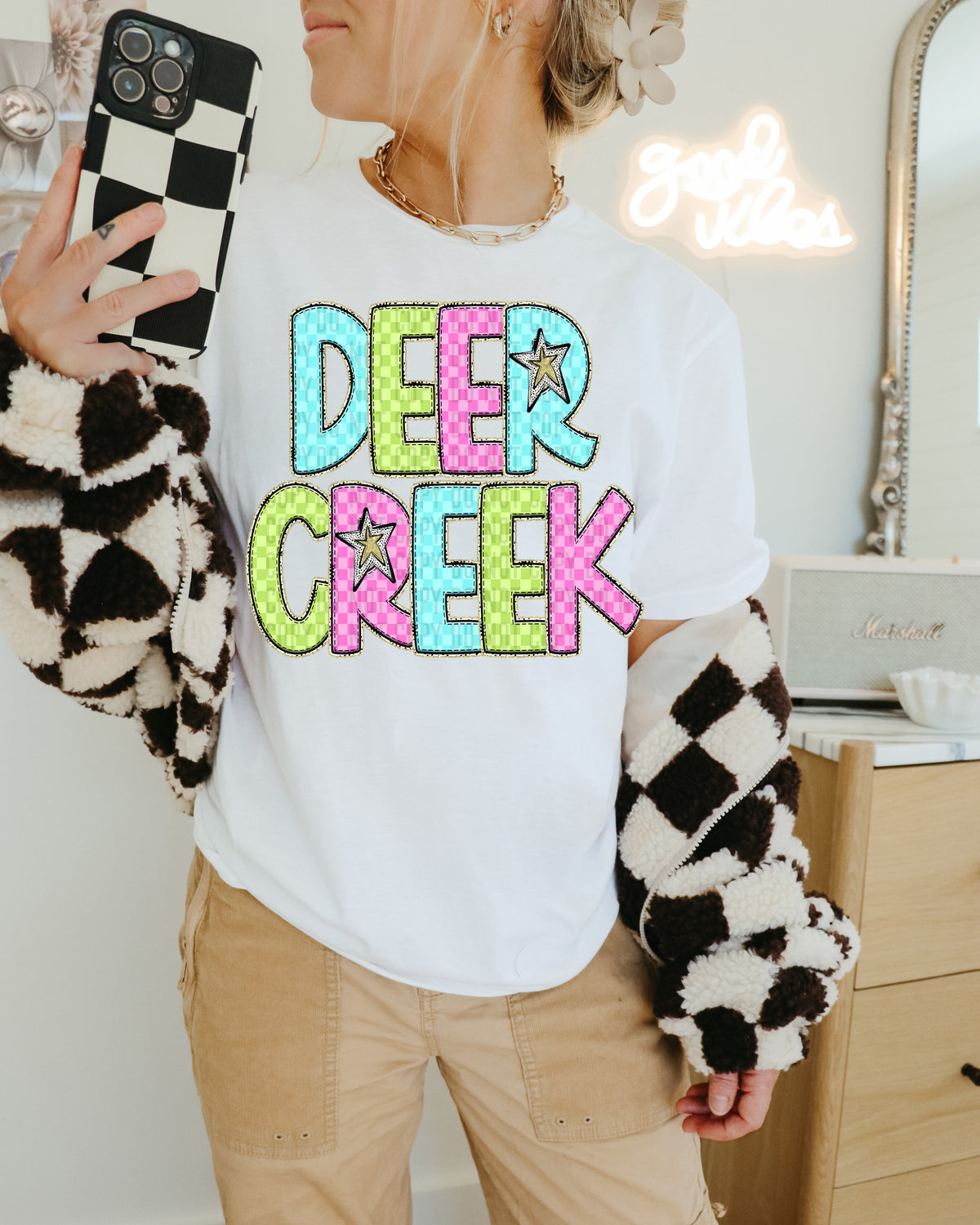 Deer Creek Colorful Checkered (caplinger) DTF transfer
