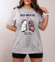 Deep Breaths Inhale Peace Exhale Love 61828 DTF transfer