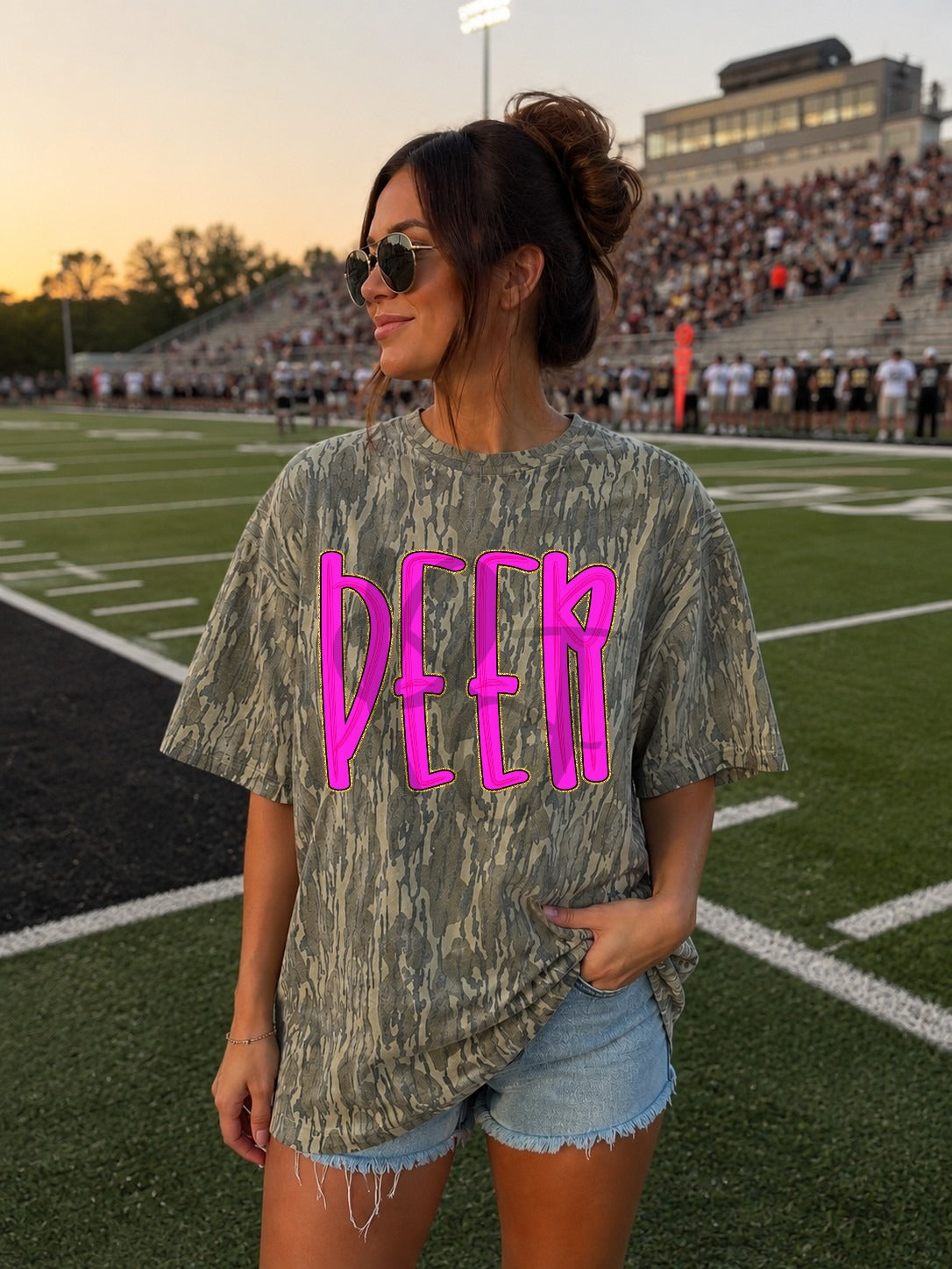 Deer bright pink (Parker) DTF transfer
