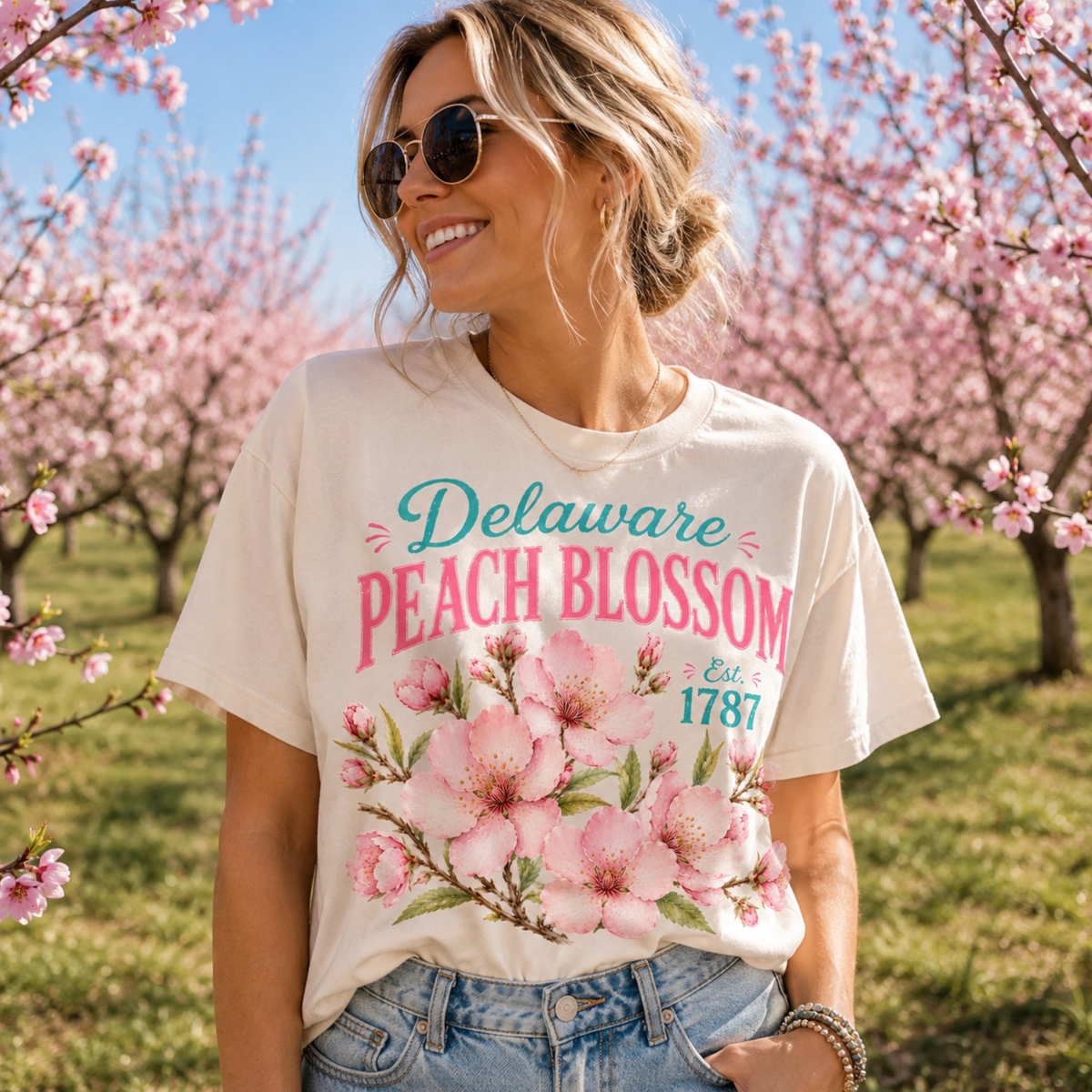 Delaware peach blossom (Parker) DTF Transfer