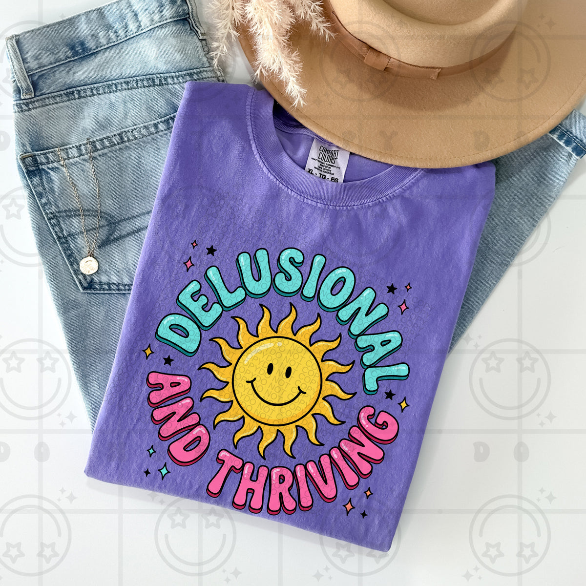 Delusional and thriving sun (HW) DTF Transfer