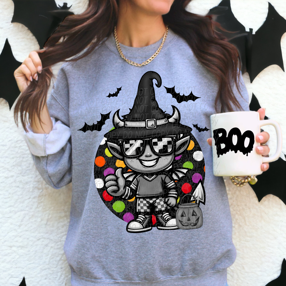 Devil Checkered Polka 59746 DTF Transfer