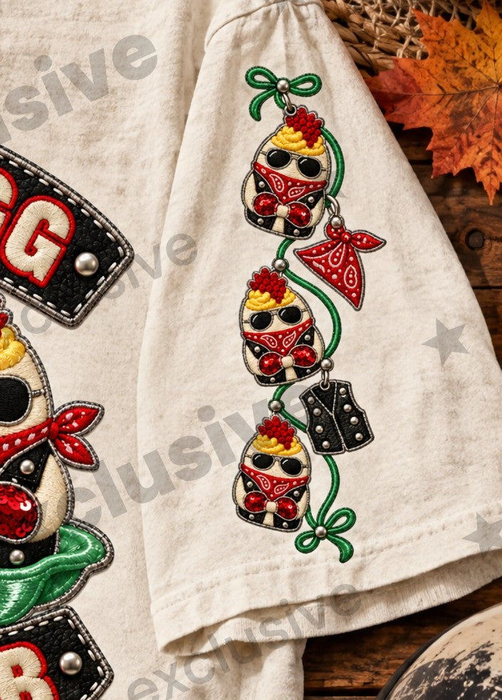 Deviled egg fight club sleeve DTF Transfer