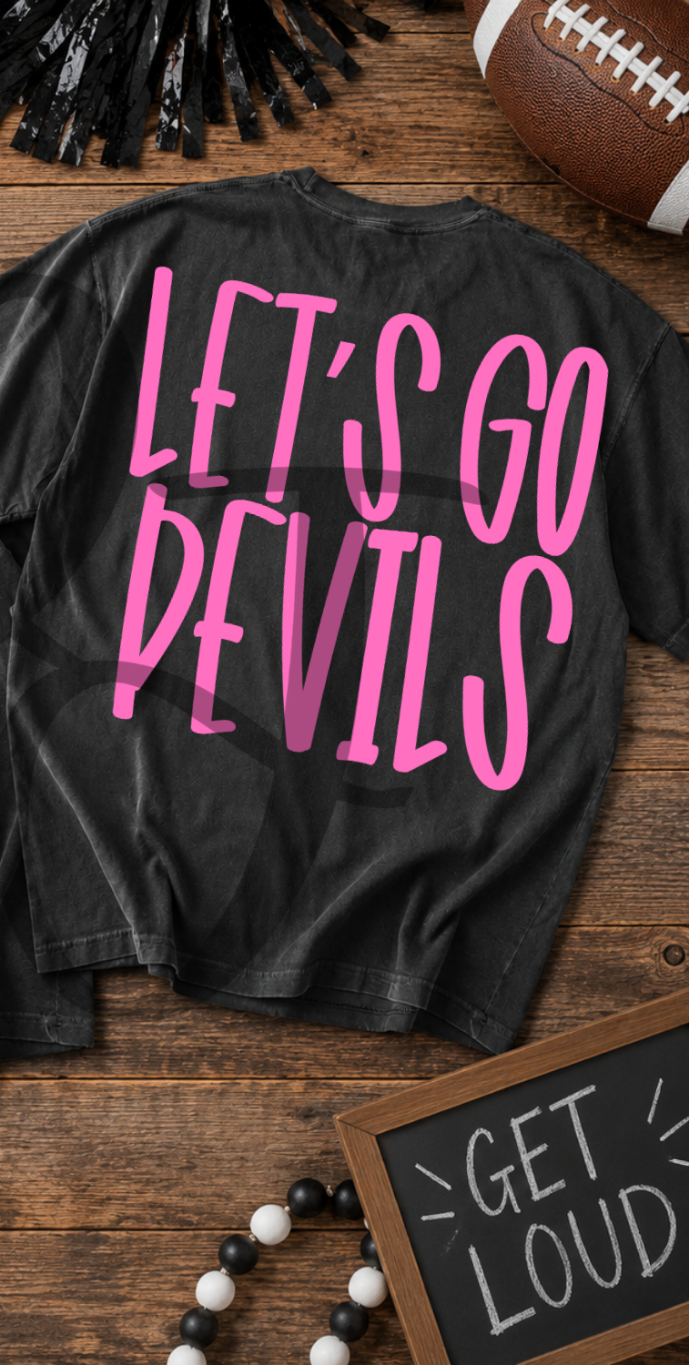 Lets go devils- pink (Parker) DTF Transfer