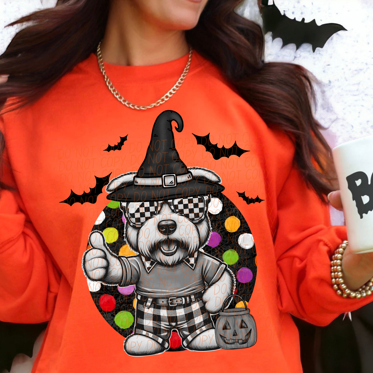 Dog Checkered Polka 59747 DTF Transfer