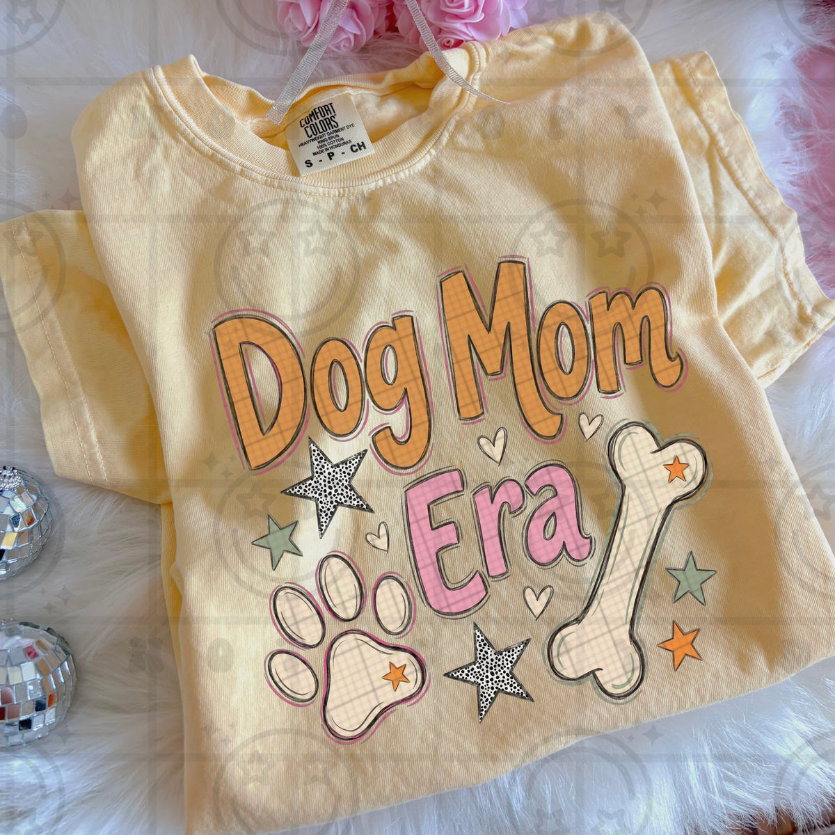 Dog mom era paw print and bone (HW) DTF Transfer