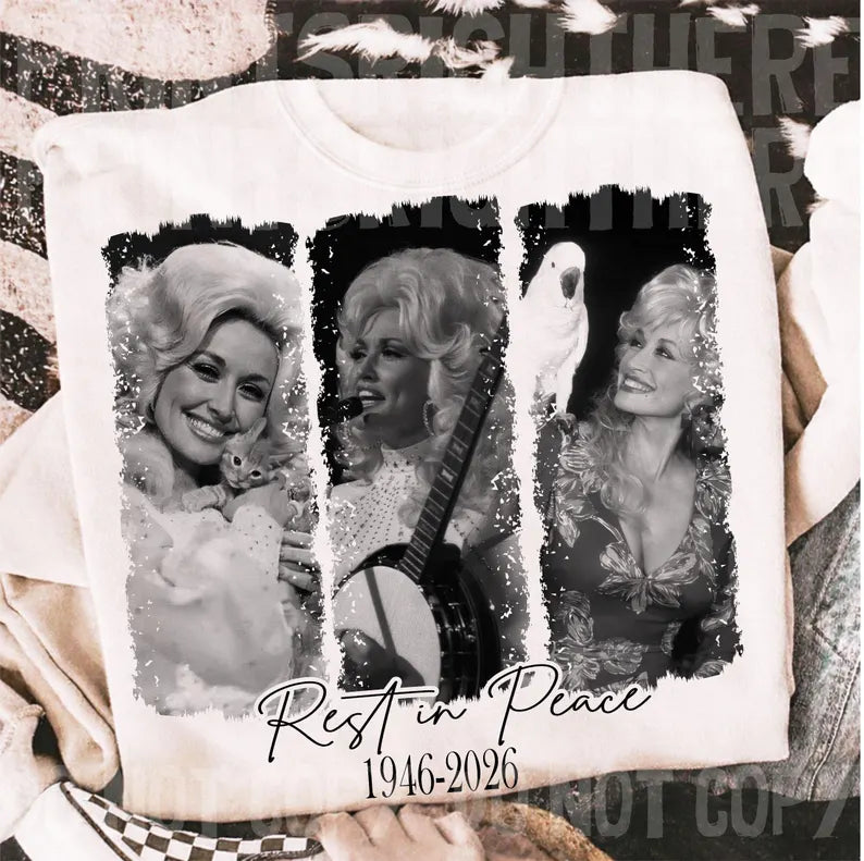 Rest in peace Dolly DTF Transfer