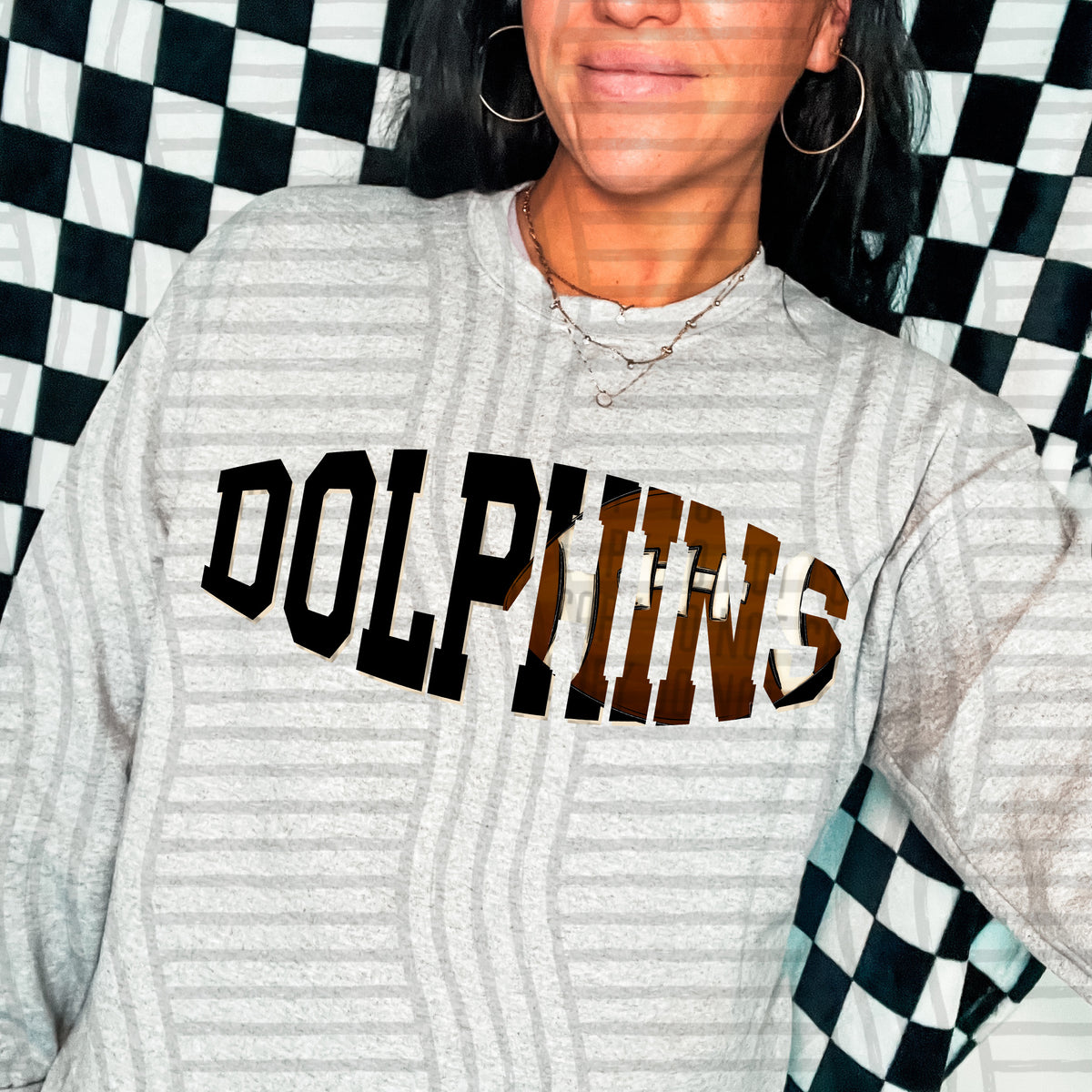 Dolphins varsity clipped football (Caplinger) DTF transfer
