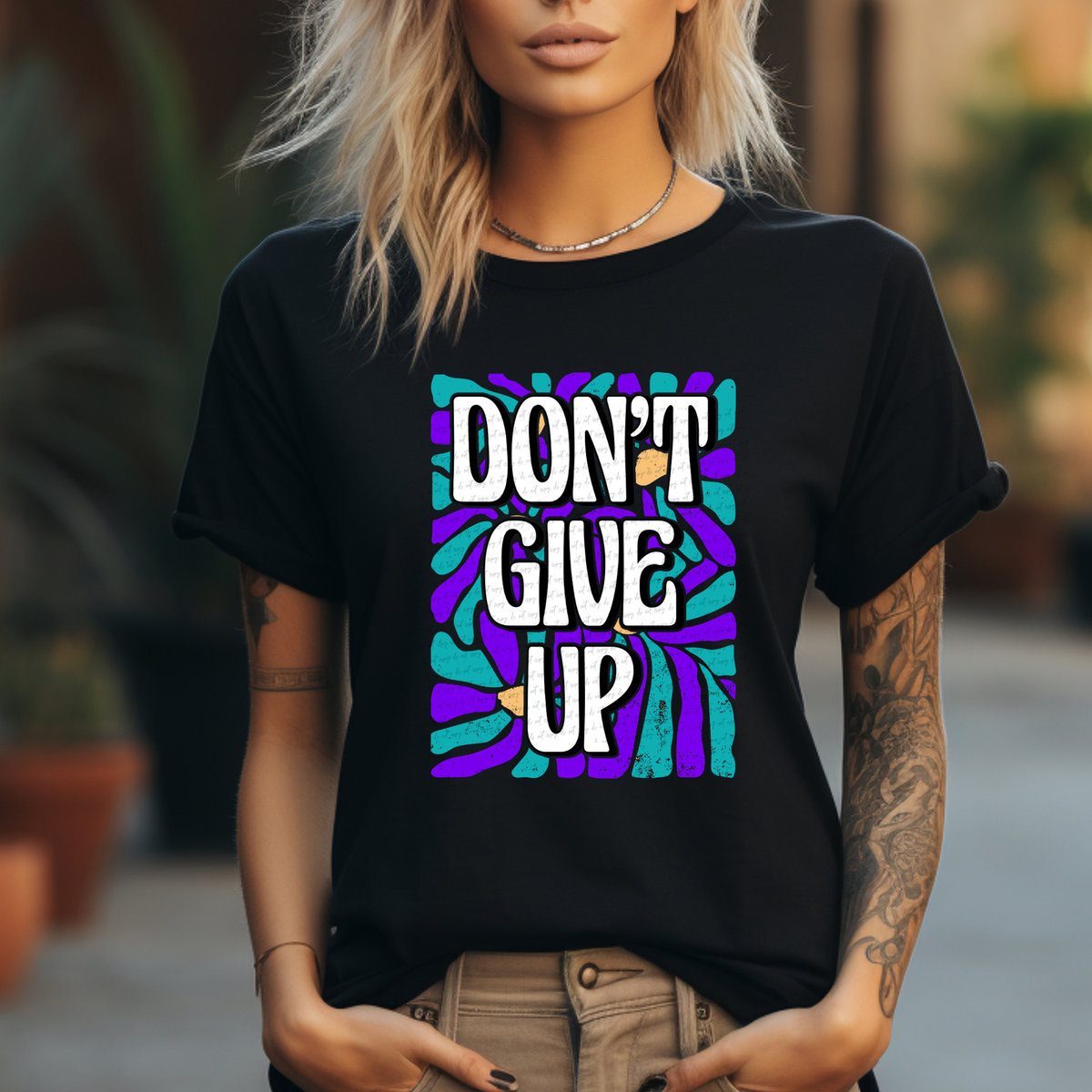 Don't Give Up 59926 DTF Transfer