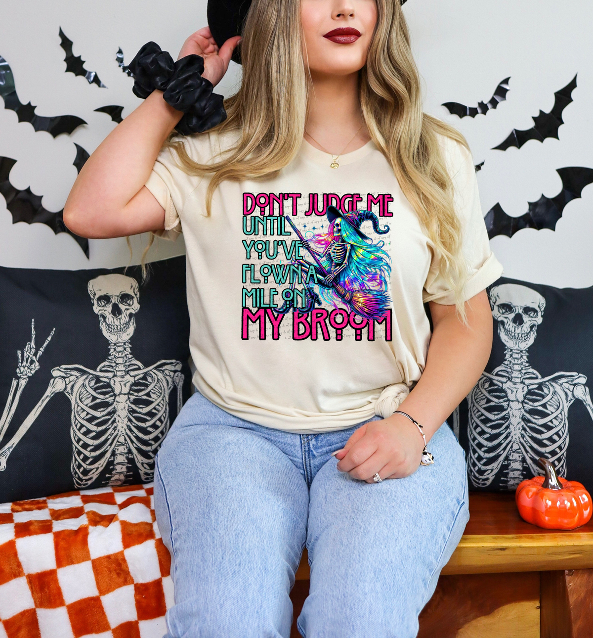 Don't Judge Me Until You've Flown A Mile On My Broom 42473 DTF transfer